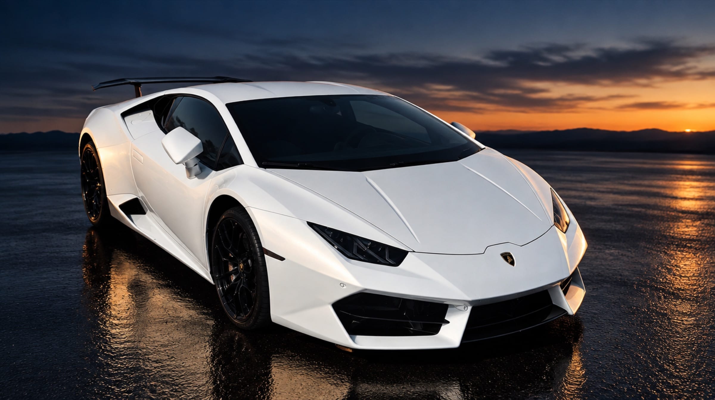 Lamborghini Huracan at dusk