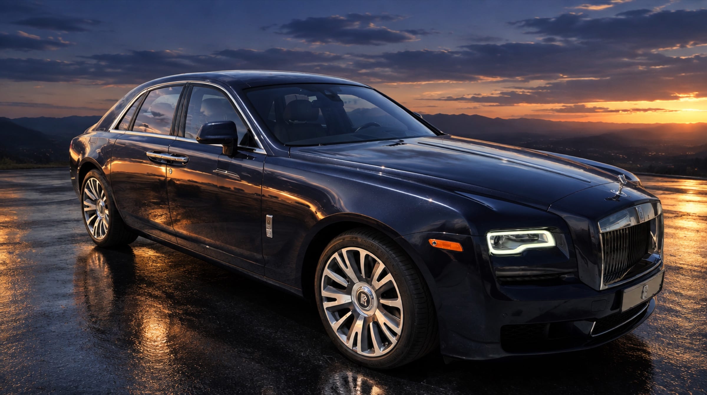 Rolls-Royce Ghost at dusk